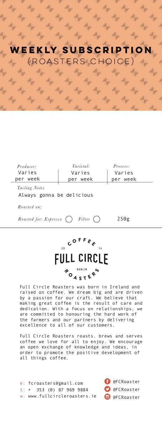 Weekly Subscription Roasters Choice